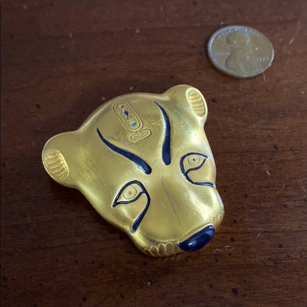 Vintage Egyptian Revival Goddess Sekhmet Brooch